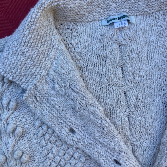 Deidre McGuire Cream Cardigan - Cotton/Linen Size M (approx) - Picture 5 of 13